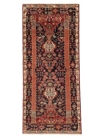 Medallion Small Qashqai Fine Rug 113X252 Wool