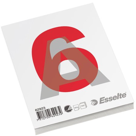 Glue-bound Notepad A6 60gsm 100 sheets Unruled