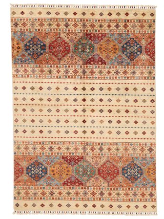 Shabargan Tæppe 171X241 Beige/Brun Uld, Afghanistan