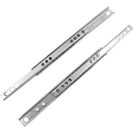 Skuffskinne, b17mm 1 par Metall Skuffskinne Løpere Kulelager Skuffskinne Skinne