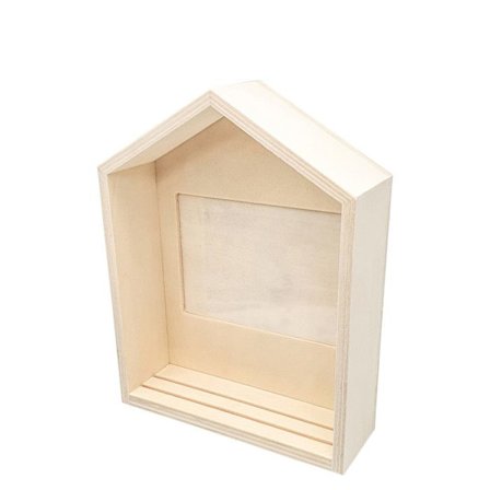 Ram 15 x 19,5 x 5 cm i trä med spår