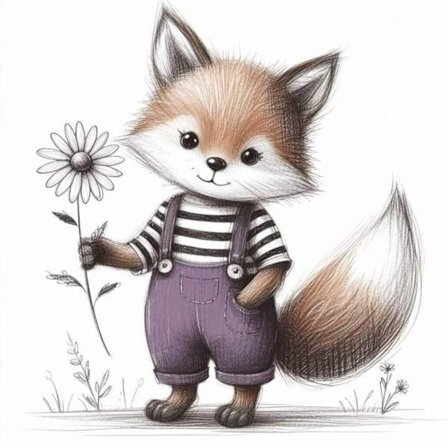 Barnrum Djur Affisch A4