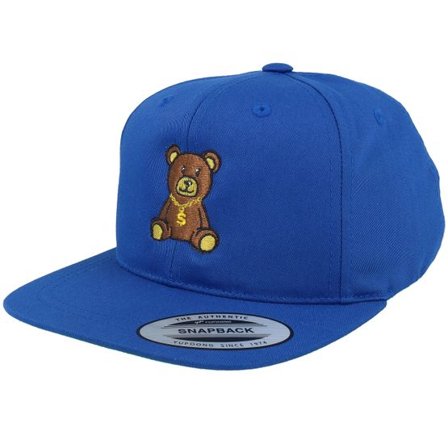 Kiddo Cap - Blå snapback Keps - Kids Bling Bling Teddy Blue Snapback @ Hatstore