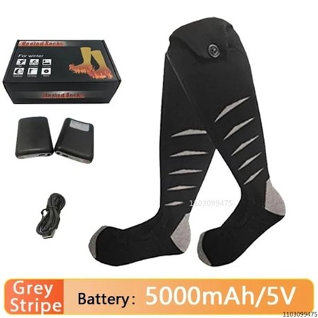 Nye opvarmede sokker 5000mah batteri elektriske opvarmede ski sokker vinter termiske opvarmede fodvarmer sport elektriske feber sokker