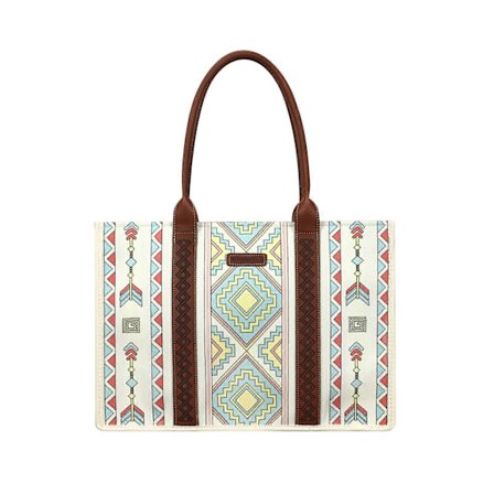 Wrangler Tote Bag Western Vesker for Kvinner Skulderveske Boho Aztec Håndvesker NY, 100% Ny