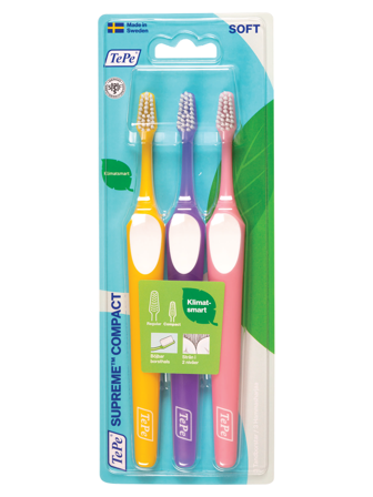 TePe Supreme Compact Soft Tannbørster, 3 stk.