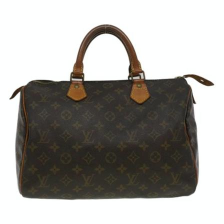 Louis Vuitton Vintage, Pre-owned Speedy 30 Monogram Handbag Bruin, Dames, Maat:ONE Size,Canvas
