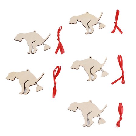 5 kpl Kakkaava Koira Joulukoriste Ympäristöystävällinen Puksipuu DIY Nukkekoti Pienoiskoira Ikkunoille Oville Puu