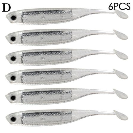 6st/lot Fiskemaskbete Mjuk plastbete D D D