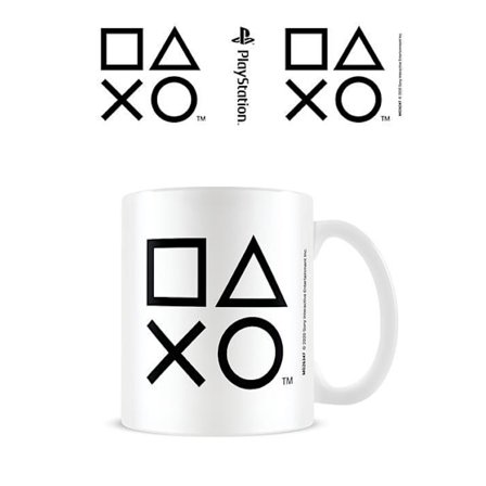 Playstation (Shapes - Black) - Mugg