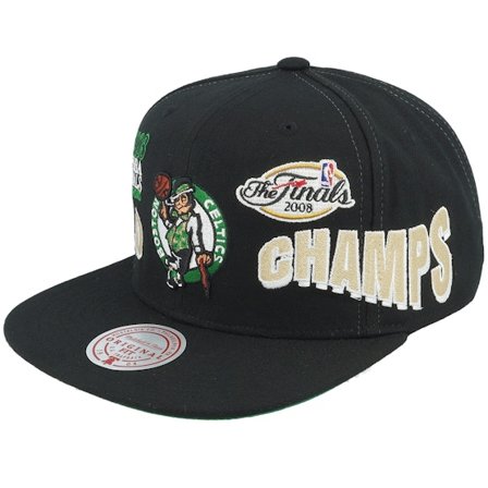 Mitchell & Ness - NBA Zwart snapback Cap - Boston Celtics World Champs Black Snapback @ Hatstore