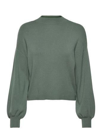 Vmnancy Highneck Volume Blouse Ga Boo Villapaita Vihreä Vero Moda