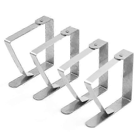 Stor 8x7cm Bordsduksklämma i Rostfritt Stål, Bordsduksklämma, Rostfritt Stål, Bordsduksklämma, 8-pack