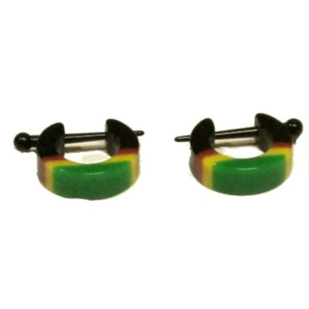 Øredobber - Plastringer rasta farge