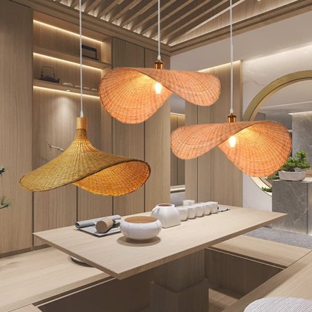 Udendørs loftlampe i naturmateriale D40-50 cm – Pendel & Loftlampe_TF_TF