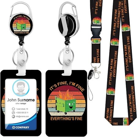 Tunnusmerkkipidike Nimilappu Nauhamerkkipidike sisäänvedettävällä