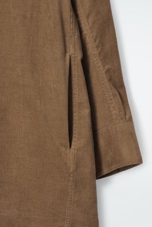 COS Femme Robe-Chemise En Velours Côtelé in Marron