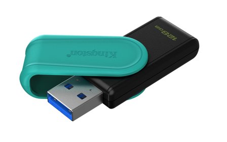 Kingston 128GB DT EXODIA S PORTABLE USB 3.2 GEN 1 (BLACK/TURQUOISE) MEM