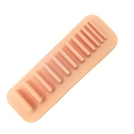 1-pack sminkborsttorkställ, sminkverktygsorganisatör med sugkopp - väggmonterad, 20,7 cm lång x 7 cm bred