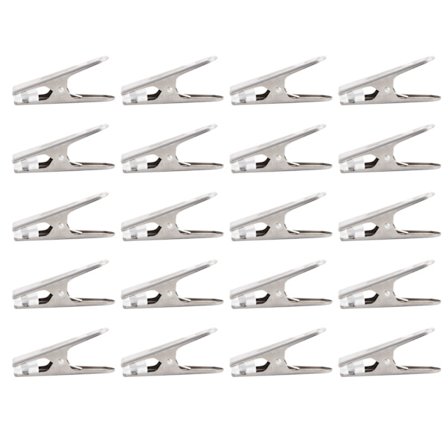 20 stk klesklyper i rustfritt stål kleshengende klemmer klemmer hjem vask undertøy klesklyper