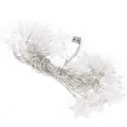 20 kpl viisisakarainen tähti 2m koristeellinen LED-valosarja KLB