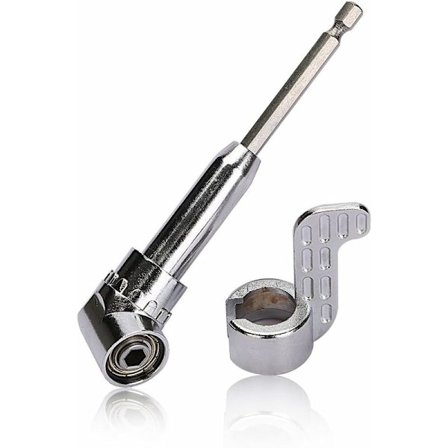 Vinkelrät 105 graders vinklad skruvmejsel 1/4" sexkantsfäste för borr