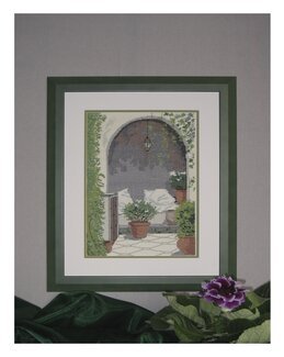 Stickpackung Bild Gartenidylle