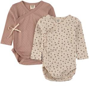 Buddy & Hope 2-Pack Desert Blossom/Pink Mauve GOTS Baby Bodies - All in ones - 50/56 cm - Pink