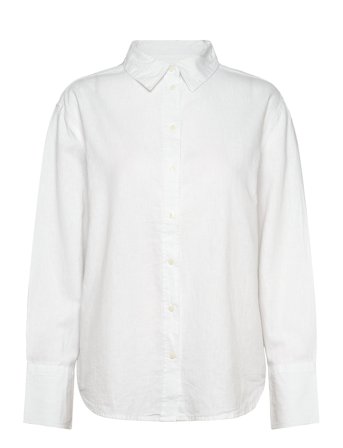 Gina Tricot Linen Blend Shirt - White - XS