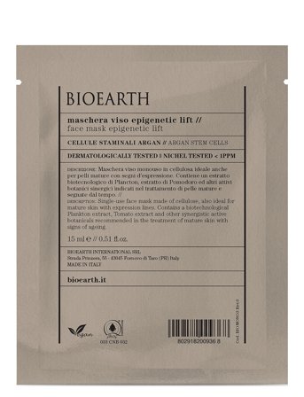 Bioearth Bioearth Face Sheet Mask Epigenetic Lift - Argan Stem Cells - Nude - 15 ml