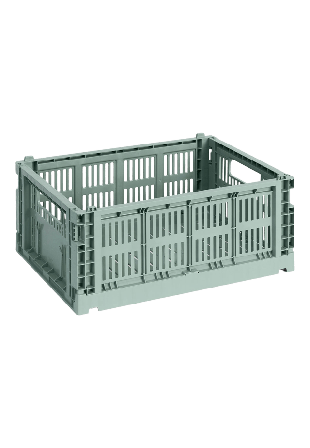 HAY Colour Crate Medium Sage green Förvaring Grön
