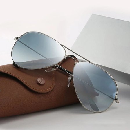 Ray Ban 3025 112/19 Aviator Guldram med GRÖNA SPEGELglas - STORLEKAR (2)