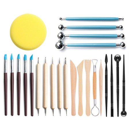 24 stk./sæt Keramik Ler Skulpturværktøj Udskæringssæt Ler