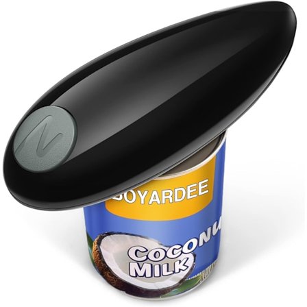 Håndfri elektrisk dåseåbner, 360° automatisk åbning med én knap, sikker og pålidelig, det bedste valg til køkkenet - sikker og praktisk