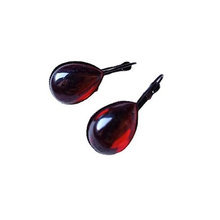 Vampyr Blod Røde Syntetiske Ædelstene Dekoration Dråbeformede Dangle Øreringe Goth Stil Legering Smykker Daglig Brug Tilbehør