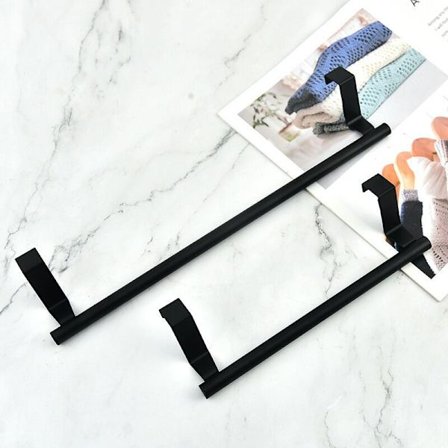 Dørhåndkleholder, rustfrie stålstrimler for oppheng på skapdør