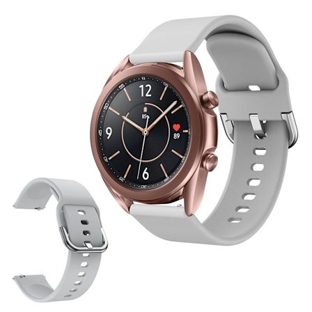 Samsung Galaxy Watch 3 (41mm) simple silikon klockarmband - grå
