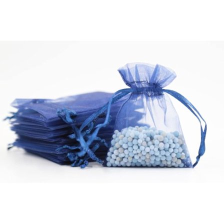 100 stk Organza gaveposer Bryllupsgaveposer, 90x120 mm/ 3,5 x 4,7 tommer Sheer Snøring Smykkeposer til Jul Ferie Bursdagsfest (N