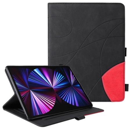 KT Leather Series-1 Dual-Color Splicing Magnetic Clasp Closure Leather Tablet Case Stand Cover with Card Slots iPad Pro 12.9 (2022) / (2021) / (2020) 