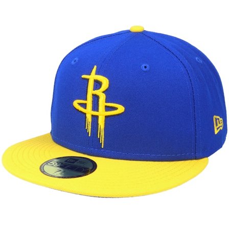 New Era - NBA Blau Fitted Cap - Houston Rockets 59Fifty All-Star Game Colorpack Blue/Yellow Fitted @ Hatstore