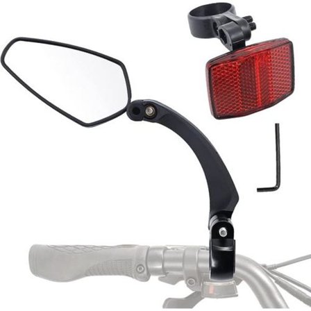 Sykkel Speil, Elektrisk Sparkesykkel Speil 360° Justering, Akryl Elektrisk Sykkel Speil, HD Speil For Styre Fra 22 Til 25 Mm,