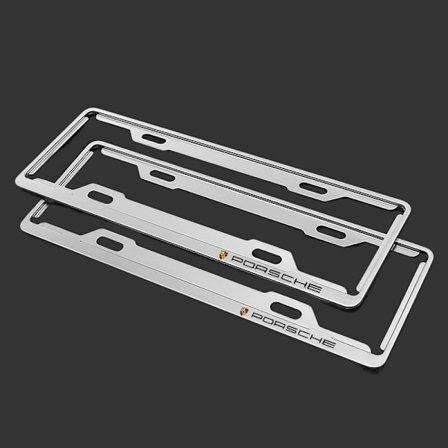 Två bilar kolfiber aluminiumlegering registreringsskylt ram registreringsskylt ram - [Porsche / registreringsskylt ram / blått kort special] - 