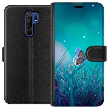 Xiaomi Redmi 9 Tegnebogsetui Magisk Sommerfugl