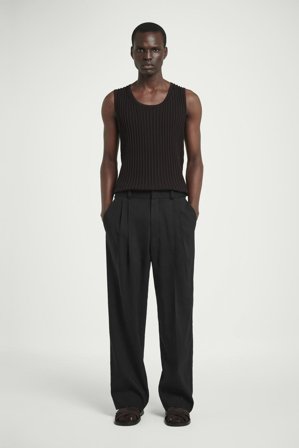 COS Men's Gilet In Seta E Cotone in Marrone