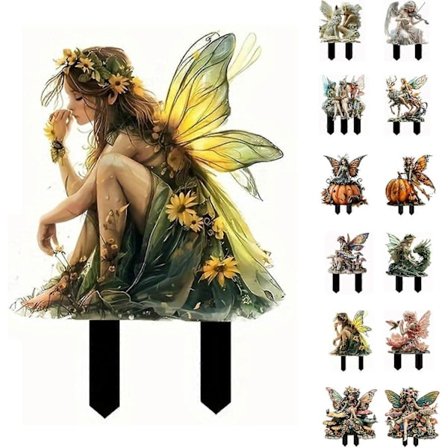 Bohemisk Fe-Blomkruka Dekoration, 2D Fe-Trädgårdsplanteringstillbehör, Fe-Trädgårdsfigurer för Krukväxter och Trädgård Gräsmatta Dekor