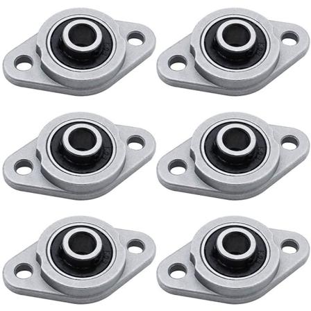 6 stk puteblokklager 8mm diameter sinklegering rombisk selvsentrerende puteblokklager lagerblokk for Kfl-serie maskiner transportbåndsystem