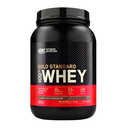 Optimum Nutrition Gold Standard 100% Whey Double Rich Chocolate 899 g, Sport & Velvære, Protein & Energi, Proteinpulver