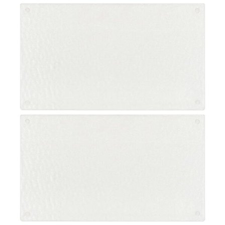 vidaXL Skærebræt 2 stk. gennemsigtige bobler hærdet glas Transparent