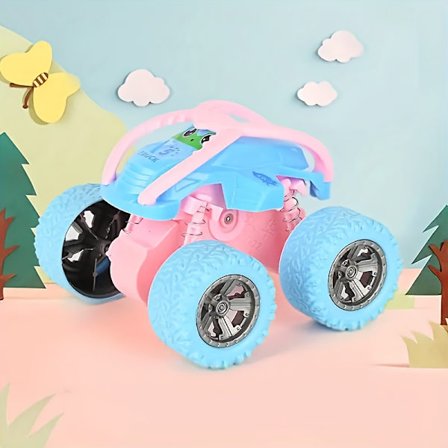 Värikäs Macaron Monster Truck -lelu, Sekavärit, Akku, Ilmainen, Manuaalinen käyttö, Muovimateriaali, Sopii 3-vuotiaille pojille ja tytöille, 