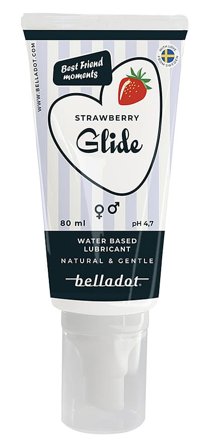 Belladot Lubricant Waterbased Strawberry 80 ml, Sport & Velvære, Massage, Massageolie